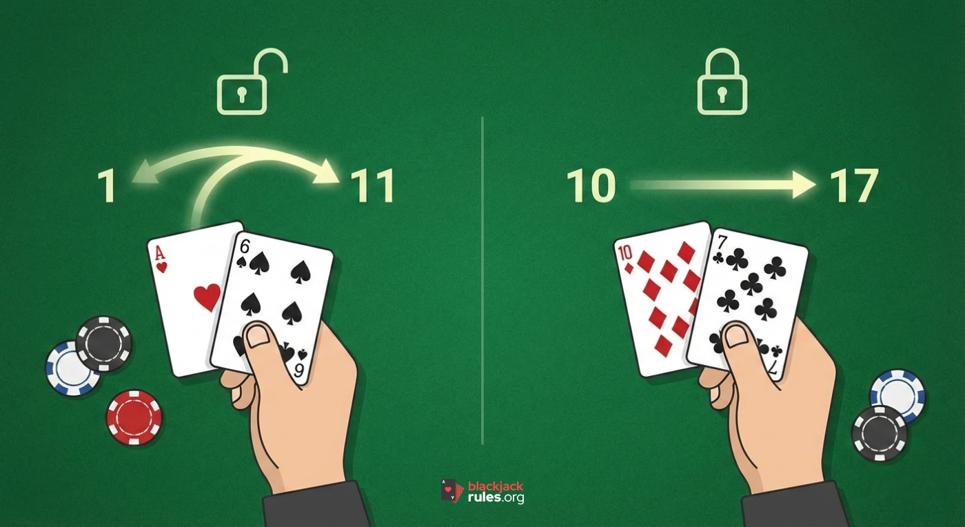 Soft Hand vs a Hard Hand in Blackjack
